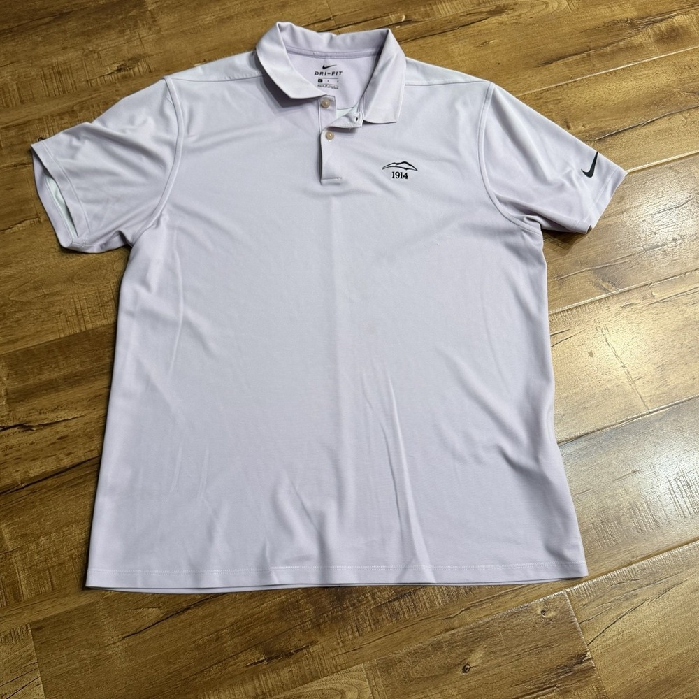 Nike Dri-FIT Polo Shirt Mens Purple Short Sleeve 1914 Diablo CC Sz Large